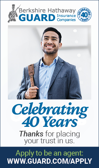 Celebrating 40 Years with Berkshire Hathaway GUARD Insurance Companies.